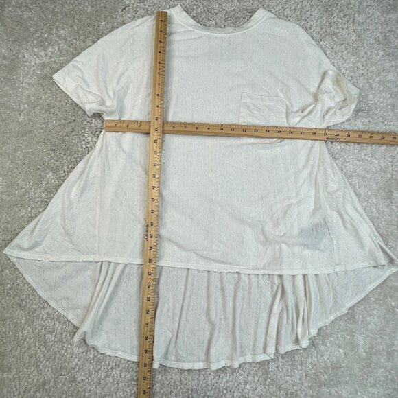 Cog The Big Smoke Delta T-Shirt Linen Blend White Womens OS - Picture 7 of 9